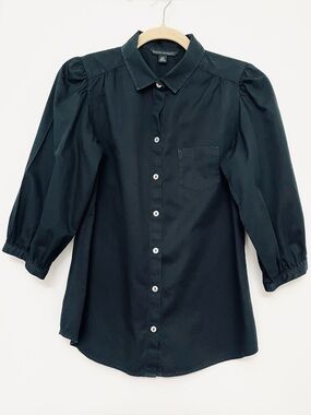 Banana Republic Black Button-Down Shirt